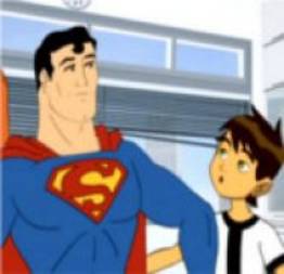 Ben 10 na Liga da Justiça.