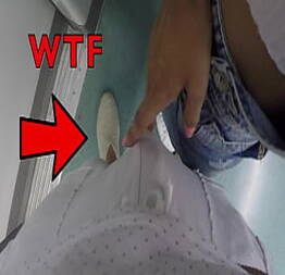 Stepsister seduce a stranger unknown guy on a public train